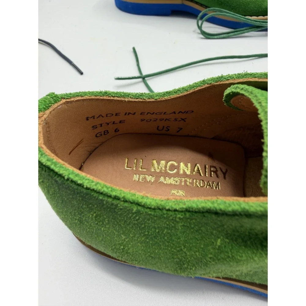 Lil McNairy Caramel Lot 2 Suede Oxford Green Black Toddler Size 7
